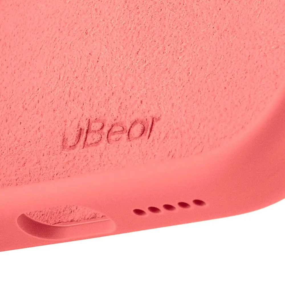 Чехол защитный uBear Touch Mag Case iPhone 16,силикон,софт-тач, коралловый